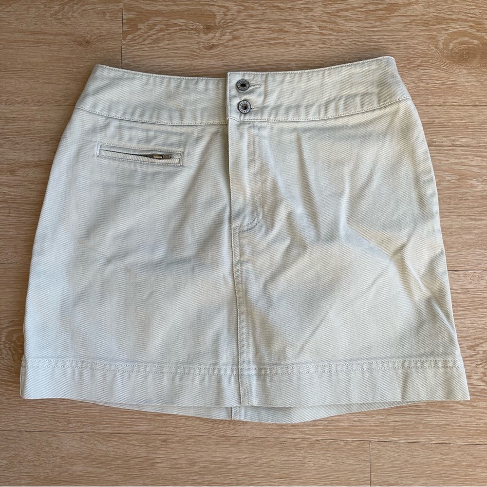 Cream mini skirt